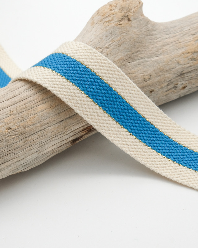 Sangle Coton Lurex Bicolore Bleu - Maison Klem